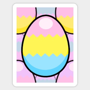 Cartoon Spring Easter Eggs Sticker